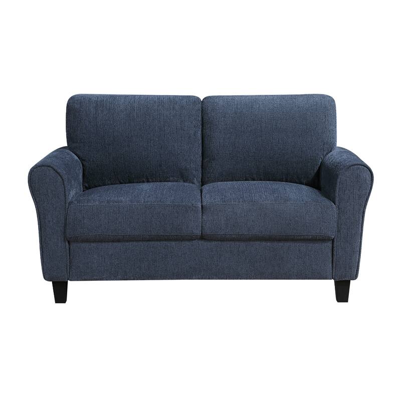 Diboll 58" Chenille Living Room Loveseat - Wood Finish Exposed Feet