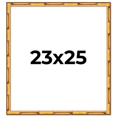 23x25 Frame Gold Bamboo Picture Frame Modern Photo Frame Includes UV Acrylic Shatter Guard Front Acid Free Foam Backing Board