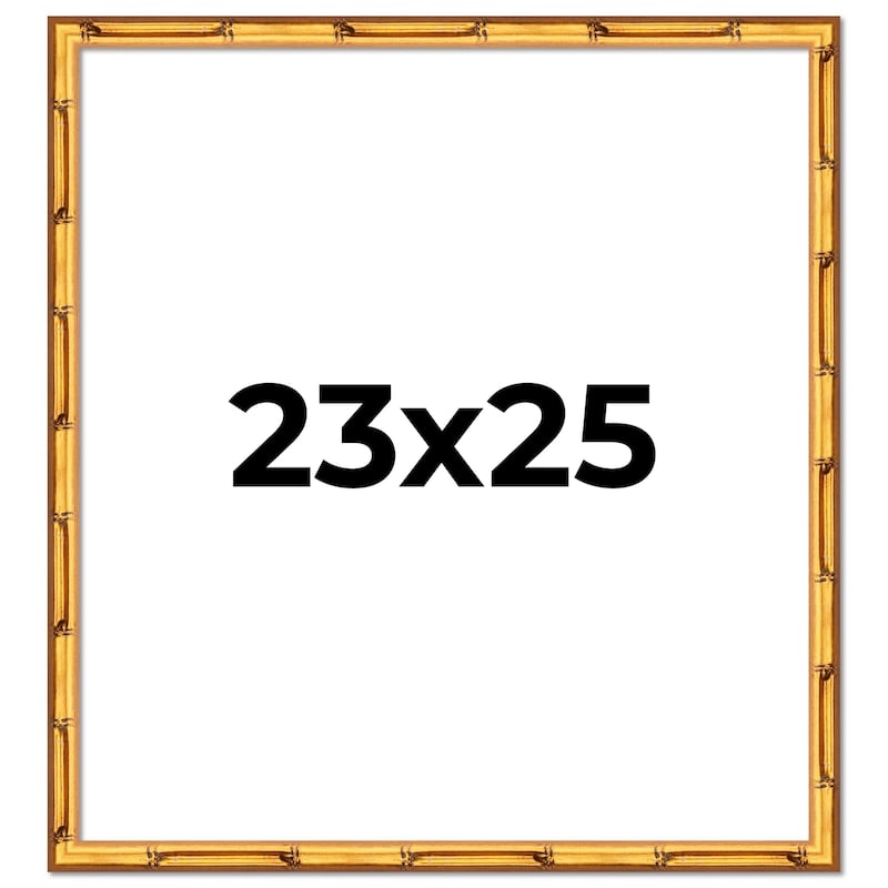 23x25 Frame Gold Bamboo Solid Wood Picture Frame | 1 Inch Moulding