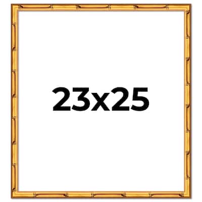23x25 Frame Gold Bamboo Solid Wood Picture Frame | 1 Inch Moulding