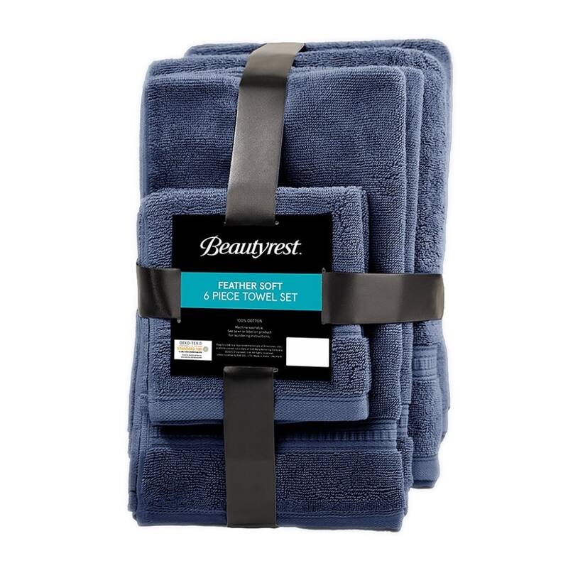 Cotton Feather Touch Antimicrobial Towel 6 Piece Set