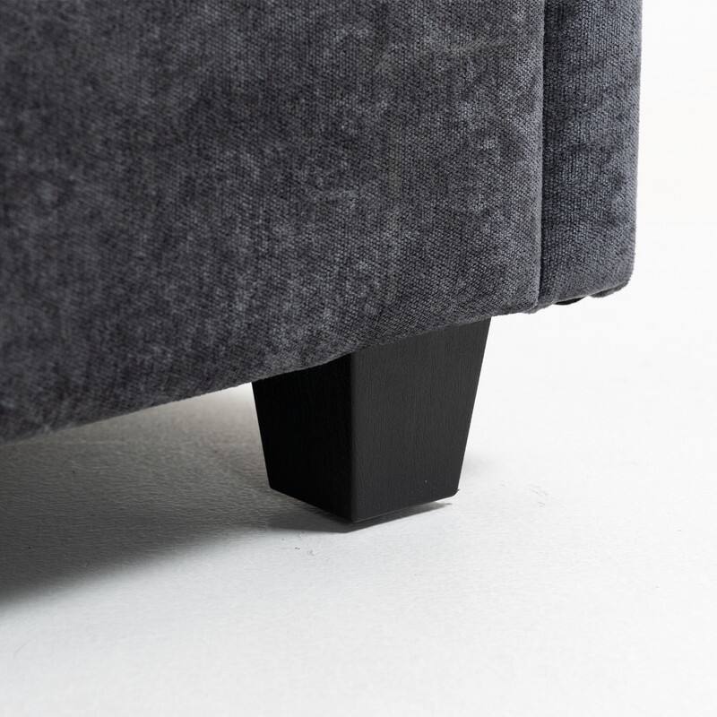 111.42" Chenille Upholstered Three Seater Sofa