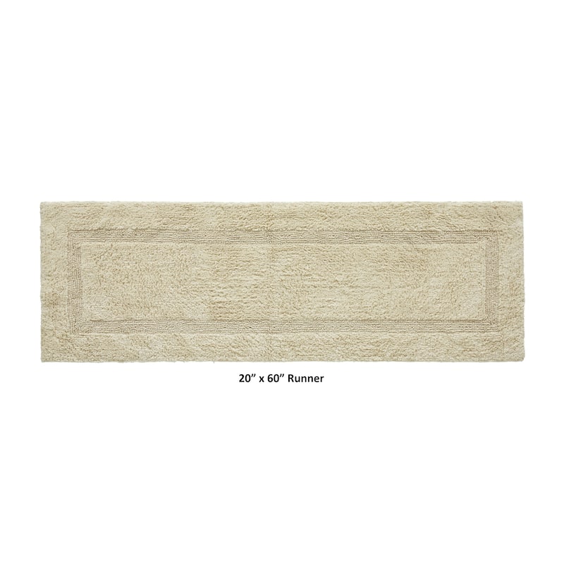 Better Trends Bath Rugs 100% Cotton Reversible Highly Water Absorbent Bathroom Rug for Shower, Sink, Bath Mats - Lux Collection
