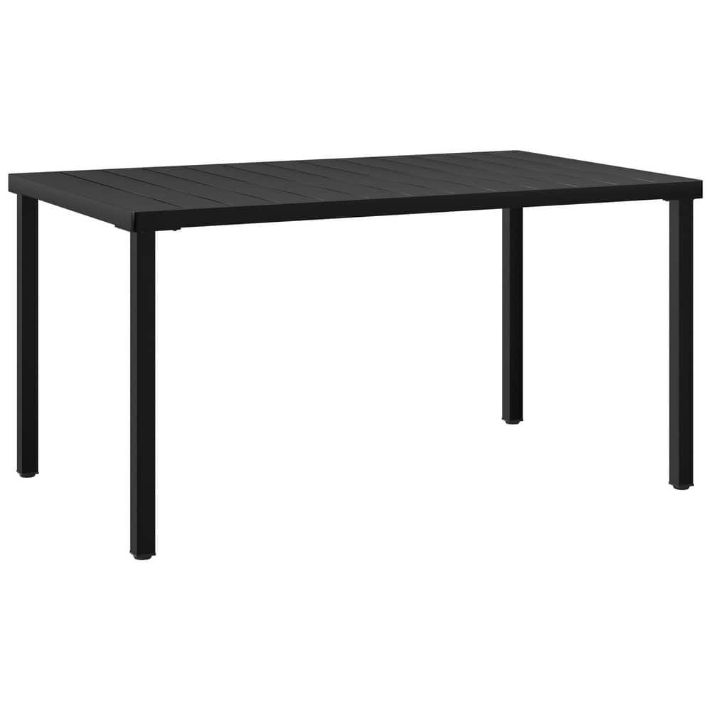 Frond and Form 59 Inch By 35.4 Inch Outdoor Steel Rectangular Dining Table