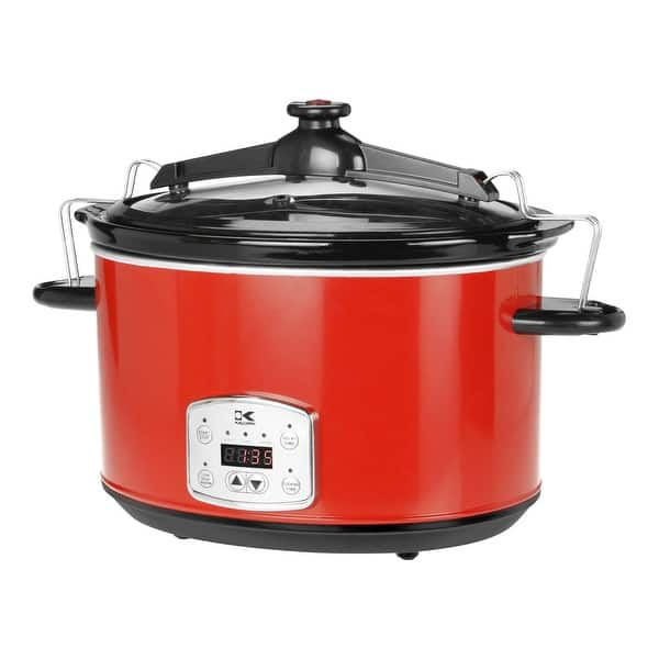 Kalorik Red 8 Qt Digital Slow Cooker with Locking Lid - Bed Bath