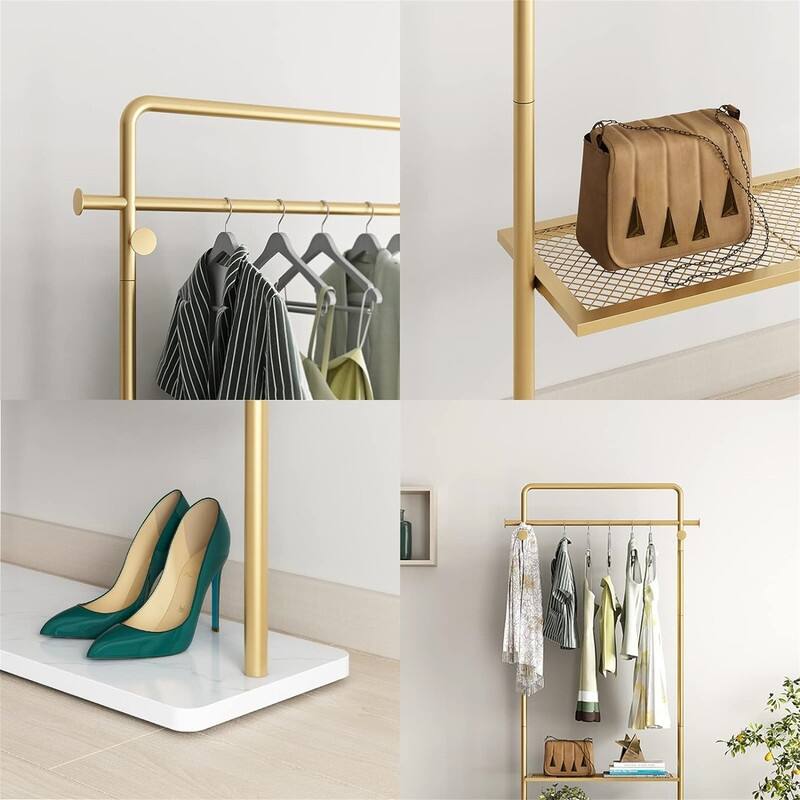 Gold Clothing Racks for Boutiques