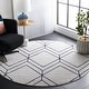preview thumbnail 51 of 154, SAFAVIEH Adirondack Benilda Modern Geometric Rug 4' Round - Light Grey/Navy