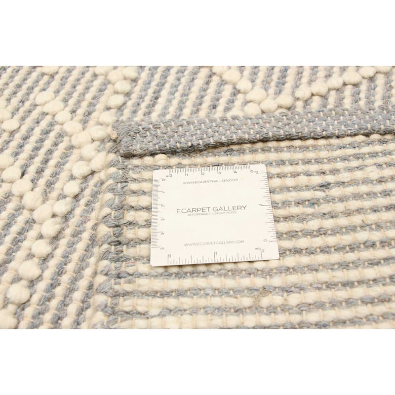 ECARPETGALLERY Braid weave Sienna Grey Wool Rug - 5'0 x 8'0