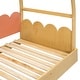 preview thumbnail 9 of 22, Twin Size Stretchable Vaulted Roof Bed, Children's Pine Wood Bed Frame with Three-Sided Guardrail, No Noise/Easy Assembly