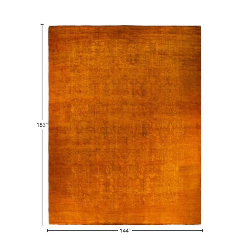 Vibrance, One-of-a-Kind Handmade Area Rug - Yellow, 15' 3" x 12' 0" - 15' 3" x 12' 0"