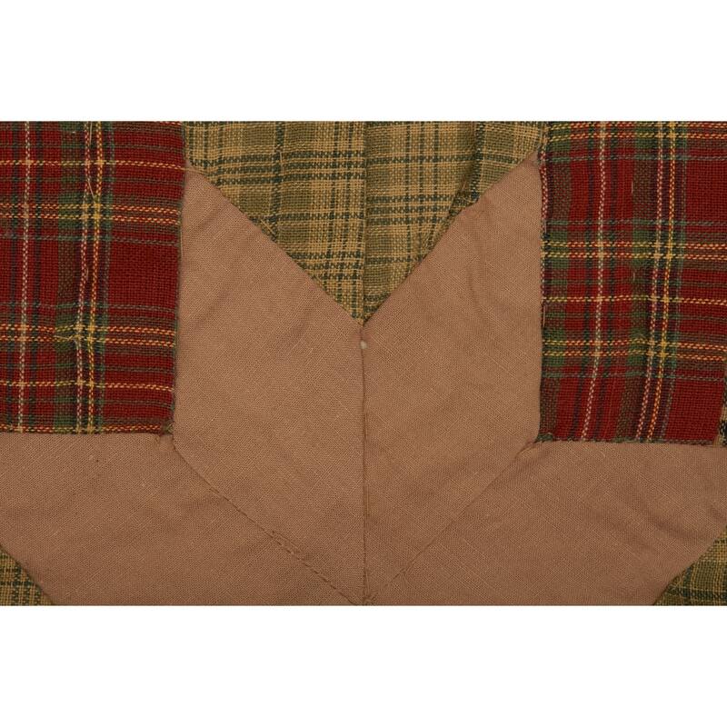 Tea Cabin California King Quilt 130Wx115L Green and Navy