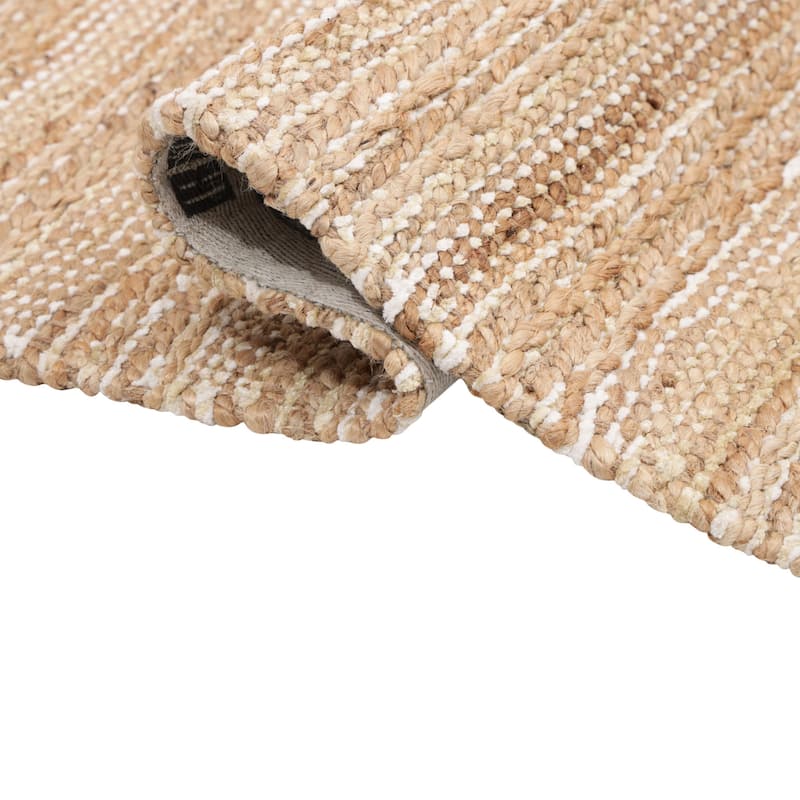 Sevita Natural Striped Area Rug - 5' x 7'9" - Winter Green