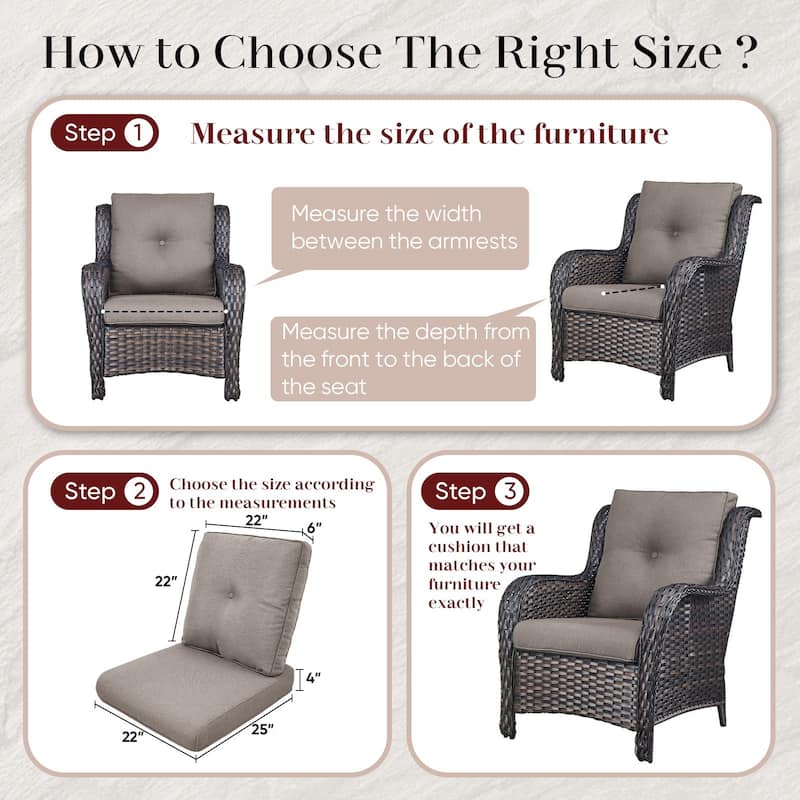 Outdoor Deep Seat Cushion 22 x 25 inch