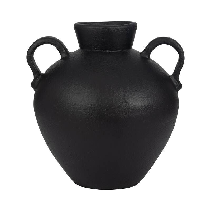 Sagebrook Home Terracotta, 17" Unique Jug With 2 Handles, Amphora, Textured, Durable/stylish item, Serenity/Mysterious