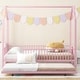 preview thumbnail 2 of 9, Metal House Bed with Fence, With Trundle