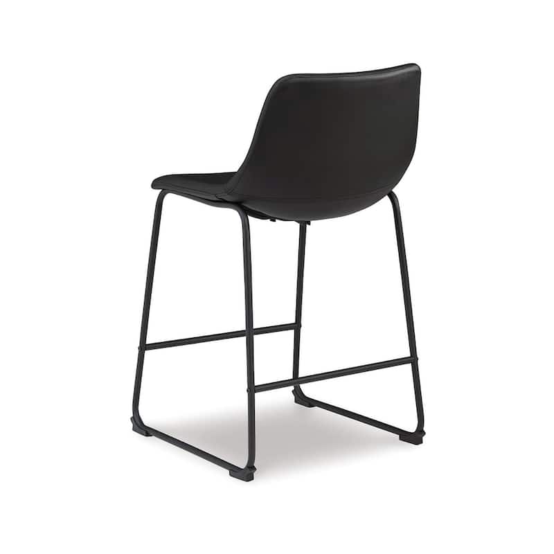 Signature Design by Ashley Centiar Black Bar Stool (Set of 2)
