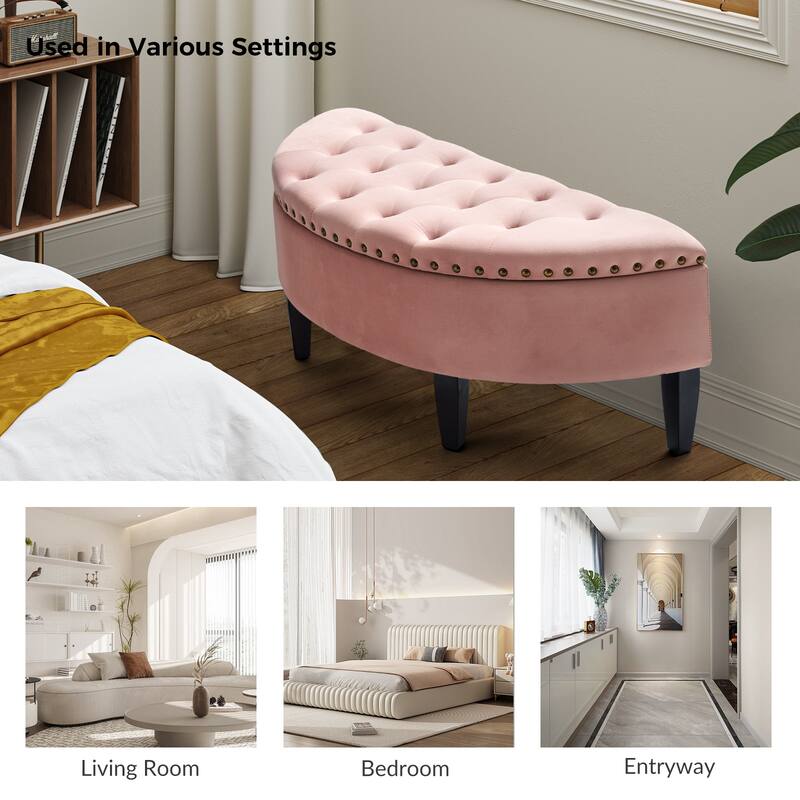 Iiuvai 43.3" Wide Bedroom Bench with Storage