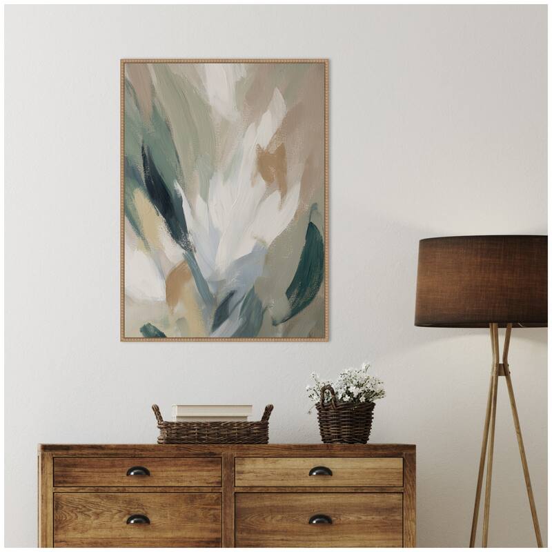 Kate and Laurel Plant Form No. 2 by Amy Lighthall Framed Canvas Wall Art Print