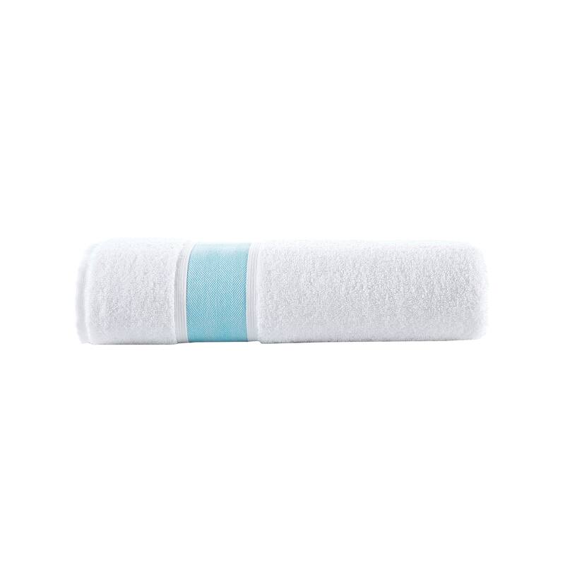 Brooks Brothers Ottoman Rolls Bath Sheet - Sea Glass