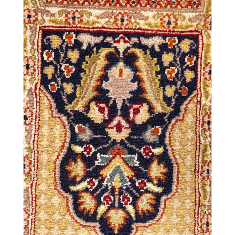 Overton Hand Knotted Wool Vintage Inspired Traditional Mogul Brown Area Rug - 9 x 12
