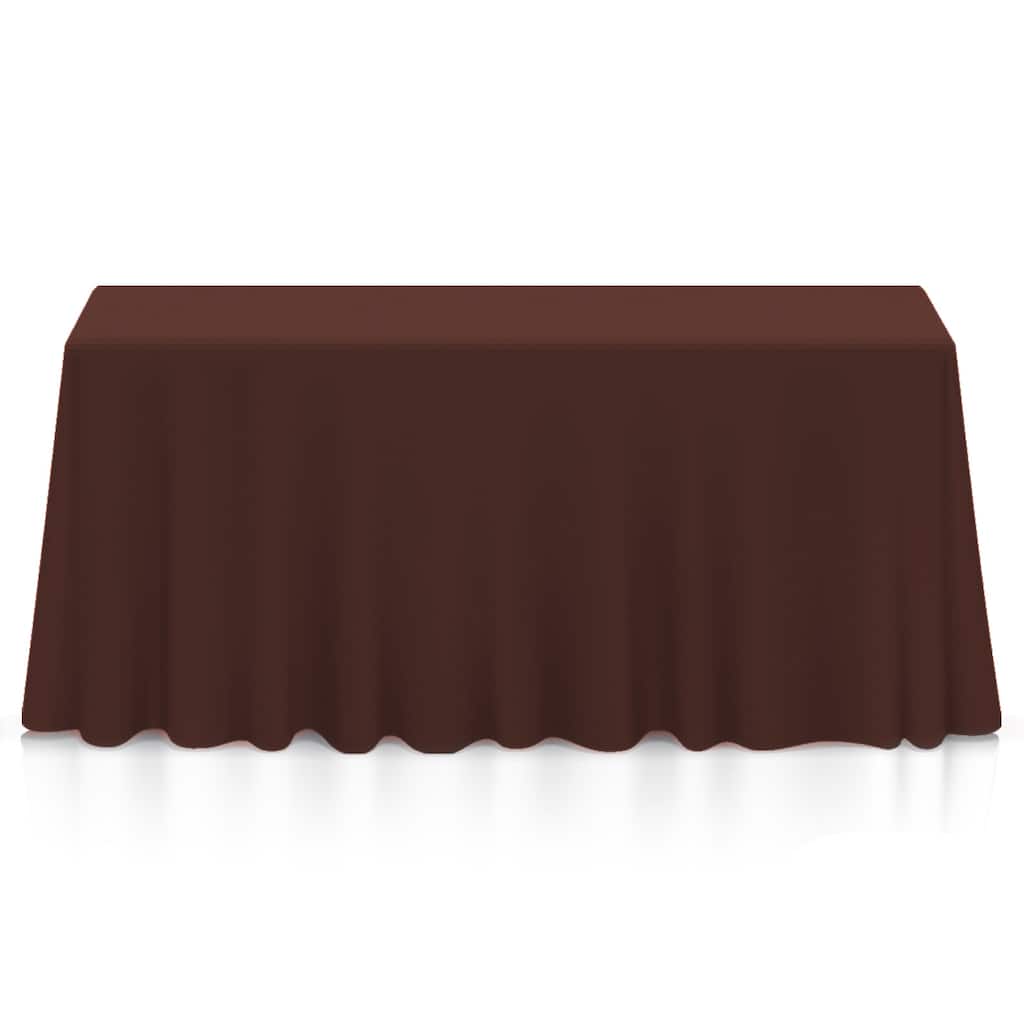 90 x 132in 10pk Rectangular Polyester Tablecloths Chocolate