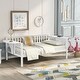preview thumbnail 1 of 25, Nordic Twin Size Wood Creative Daybed w/ Shelves Platform Bed Frame for Kids, Teens, Girls, Boys for Kids, Teens, Girls, Boys White