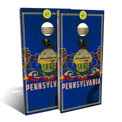 Pennsylvania State Flag 2.0 Outdoor Cornhole Board Set