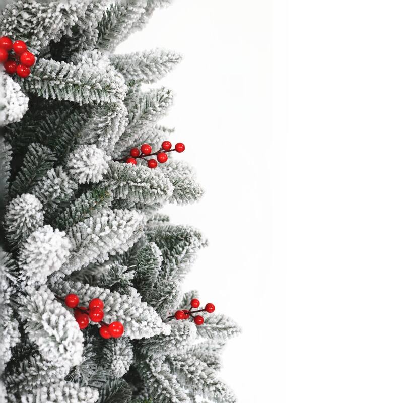 7.5ft 1500t Hinged Flocked Christmas tree foldable metal stand