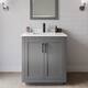 Option Dark Gray / White Quartz Top / Matte Black