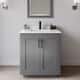Option Dark Gray / White Quartz Top / Matte Black