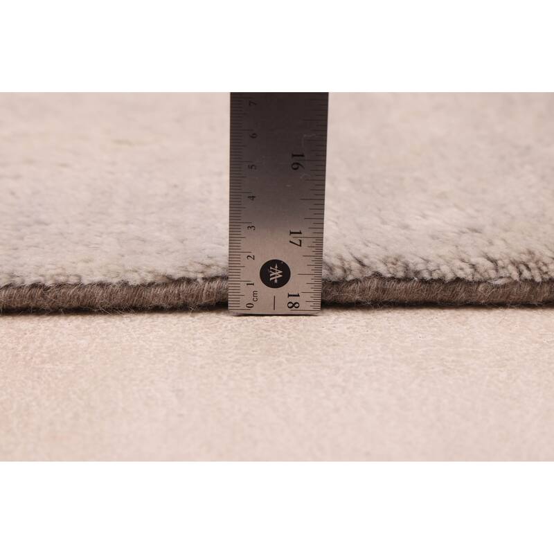 ECARPETGALLERY Hand-knotted Looma Light Grey Wool Rug - 7'11 x 9'11