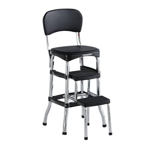 COSCO Stylaire Retro Chair plus 2-Step Step Stool w/ Pull-Out Steps