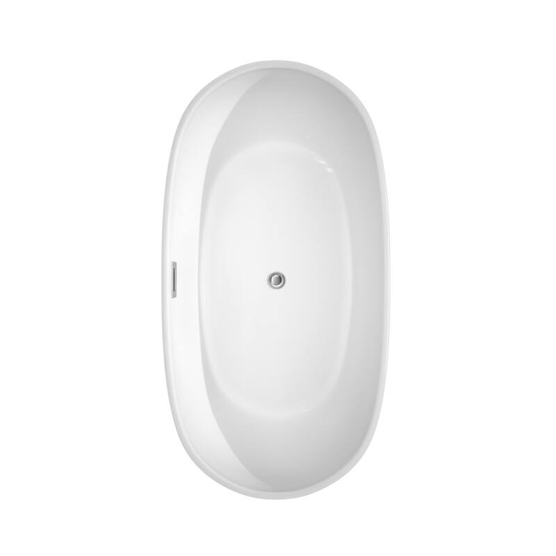 Wyndham Collection Rebecca 60" Freestanding Acrylic Soaking Tub with