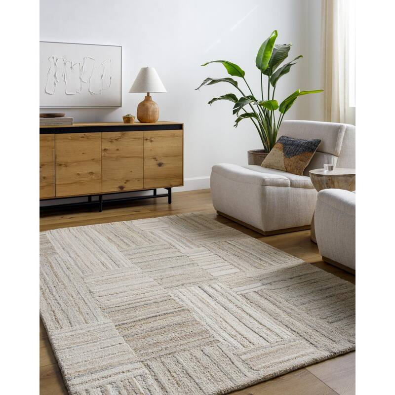 Livabliss La Puna Cottage Abstract Area Rug - Beige/Tan - 2' x 3'