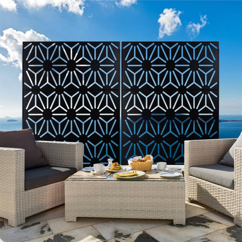 Outdoor & Indoor Privacy Screen Metal Privacy Screen 76" H×48" W