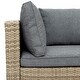 preview thumbnail 12 of 21, Outdoor Patio Furniture Set, 5-Piece Wicker Rattan Sectional Sofa Set