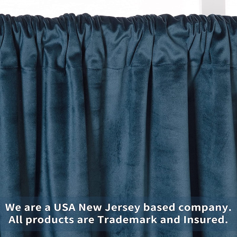 DriftAway Velvet Room Darkening Rod Pocket Tie Up Valance