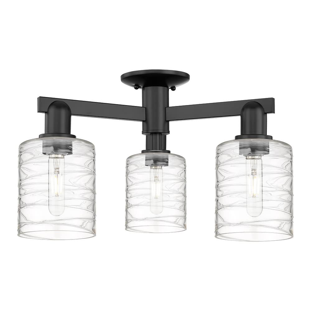 Innovations Lighting Endless Possibilities Arcadia - Cobbleskill - 3 Light 23" Semi-Flush Mount