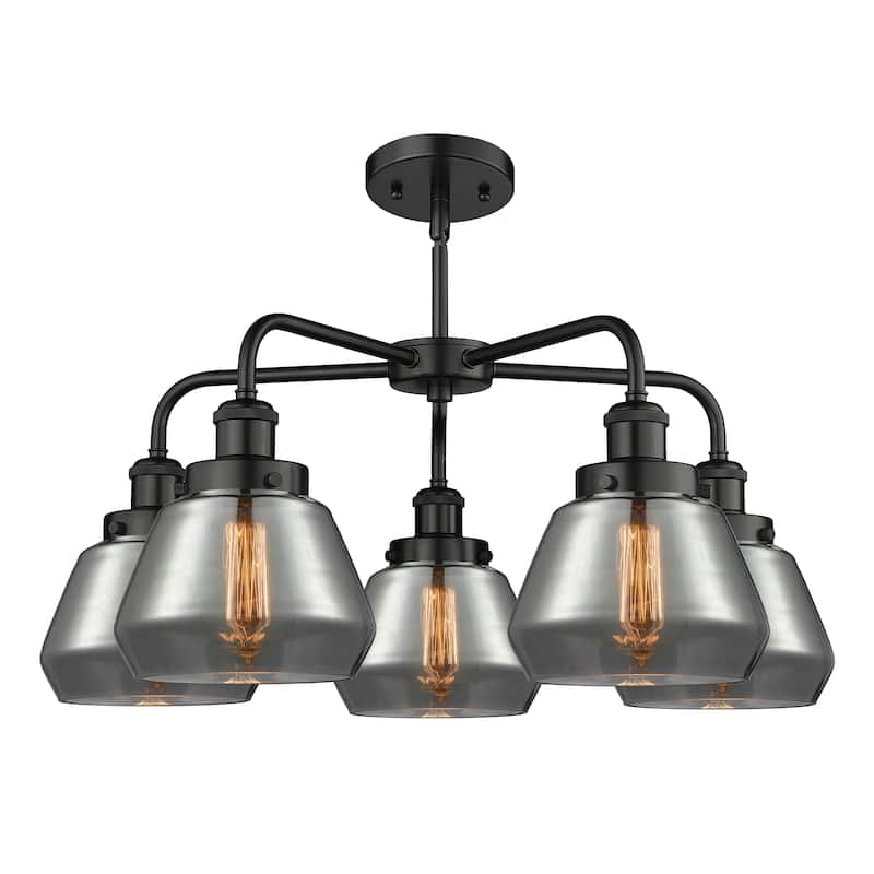 Innovations Lighting Fulton - 5 Light 25" Stem Hung Chandelier