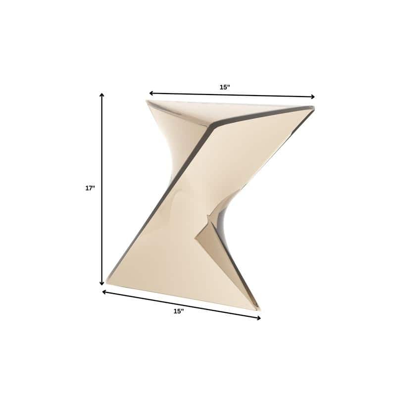 Randolph Modern Indoor Lightweight Side Table with Triangular Curved Design Accent End Table for Home Living Room or Bedroom