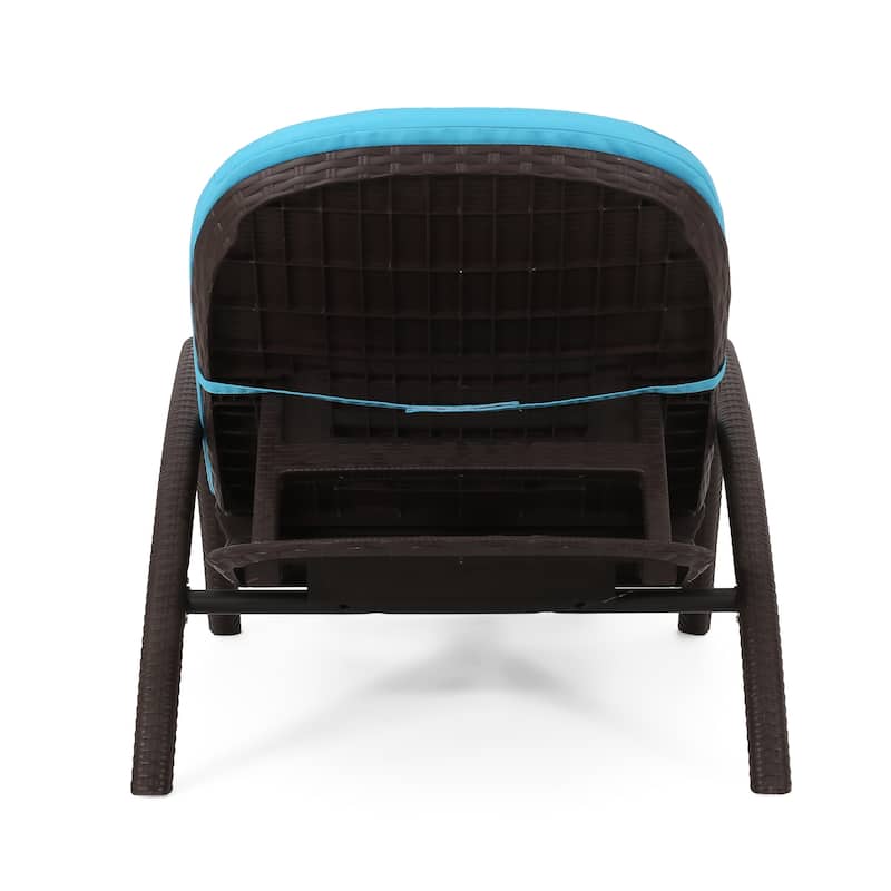 Waverly Faux Wicker Chaise Lounge by Christopher Knight Home