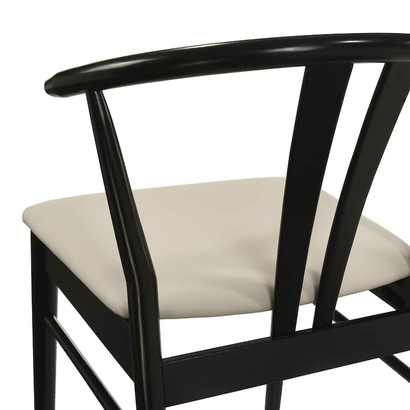 Dining Chairs, Curved Back Design, Set of 2, 22.83"W x 20"D x 31.1"H