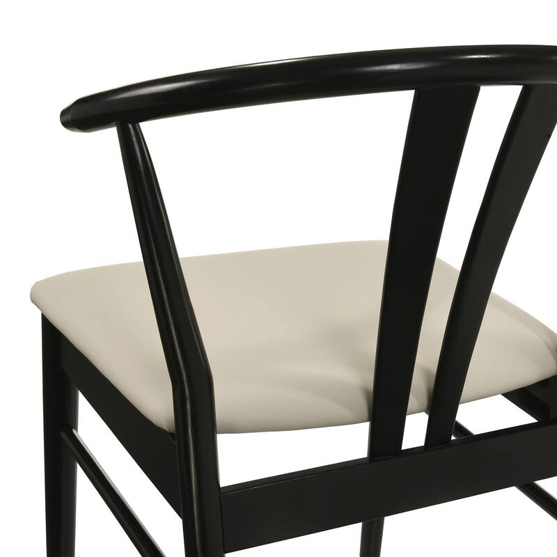 Roundhill Furniture Lavin Modern 7-Piece Dining Set, Walnut Finished Dining Table with 6 Curved Back Chairs