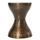 preview thumbnail 8 of 168, Silver or Bronze Metal Hammered Side End Accent Table with Hourglass Shape