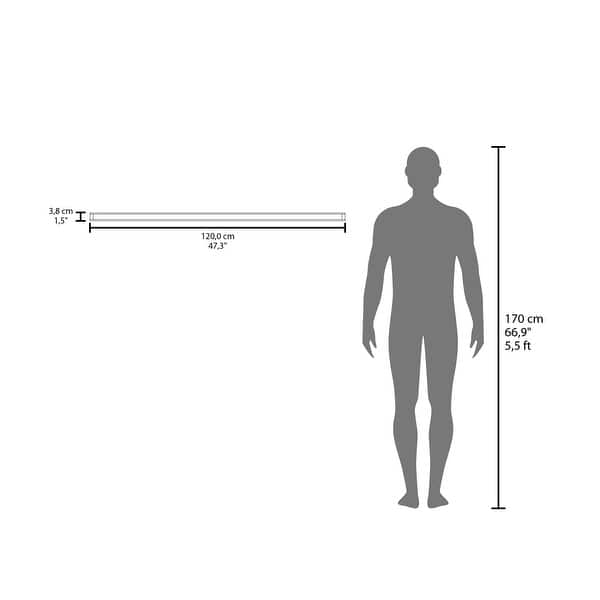 dimension image slide 1 of 2, Ecco 47" Wide Floating Shelves Set of 2