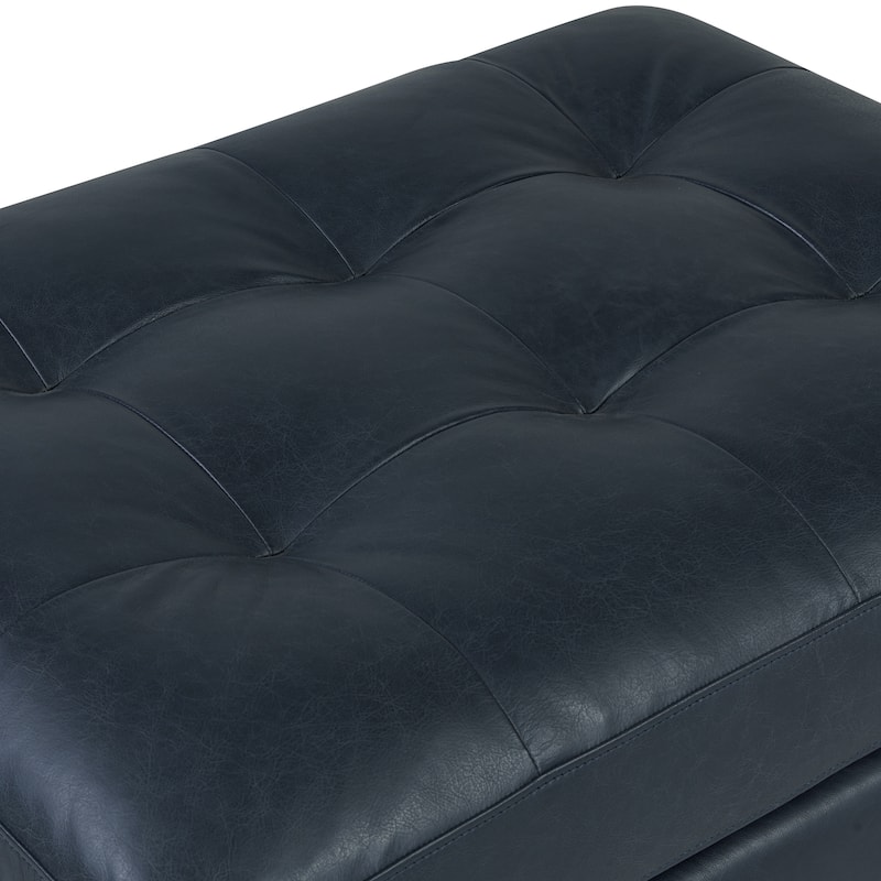 Poly & Bark Napa Ottoman - Full Grain Genuine Italian Leather