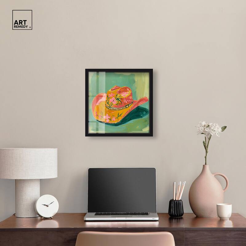 Wildflower Cowboy Hat Shadowbox by Art Remedy