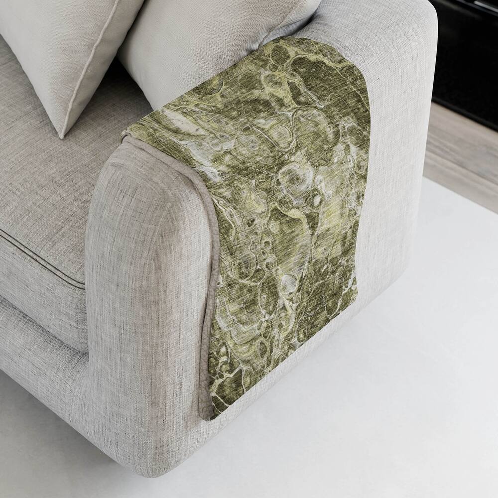 Premium Machine Washable Abstract Flow Sherpa Throw Blanket