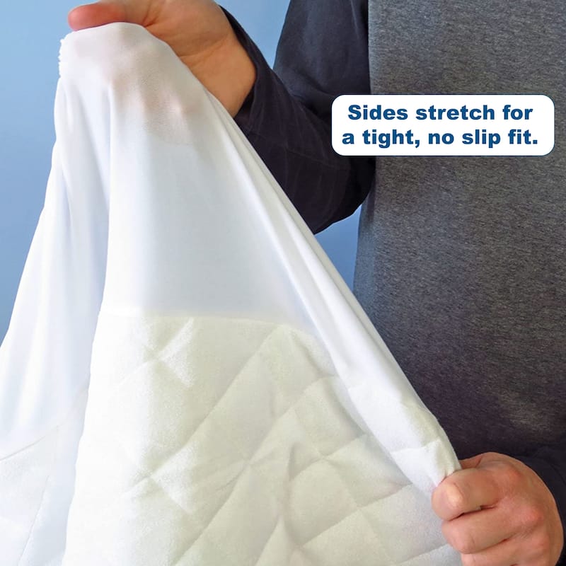 Waterproof Crib Mattress Pad, Quilted, Soft Crib Mattress Protector with Deep Skirt for Cribs and Toddler Beds, 28" x 52"