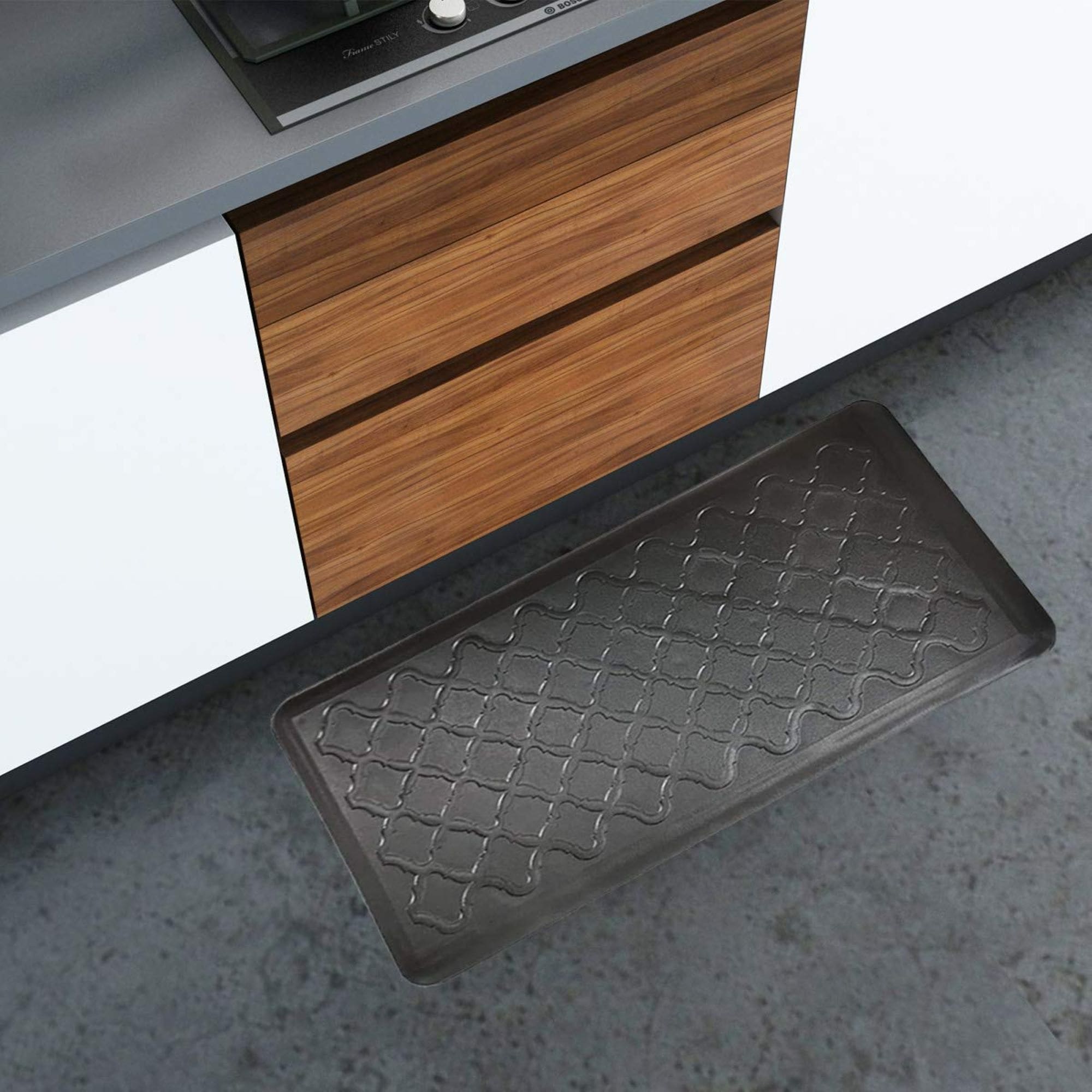 MAPLEZ Kitchen Rug Anti-Fatigue Comfort Mat Non Slip Cushioned Comfort Standing Floor Mat Kitchen Mat for Kitchen, Gaming, Office,Standing Desk